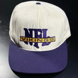 Vintage American Needle Minnesota Vikings Hat Cap White NFL Football Mens 90s